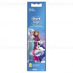 Oral b kids brossettes pour brosse a dents electrique reine des neiges 3ans et plus