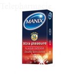 MANIX Xtra Pleasure Plaisir Intense Double Stimulation x14 pr&eacute;servatifs
