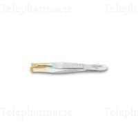 3 CLAVELES Pince &agrave; &eacute;piler biais dor&eacute;e 8 cm