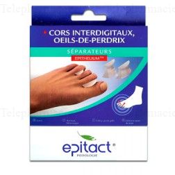 EPITACT S&eacute;parateurs de cors interdigitaux oeils de perdrix &agrave; l'epithelium Lot de 4 grands