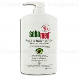 SEBAMED Face & Body Wash olive flacon pompe 1000ml