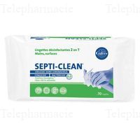 GIFRER Septi Clean Lingettes d&eacute;sinfectantes 2en1 x70