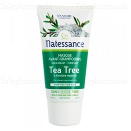 NATESSANCE Masque Avant-Shampooing Tea Tree & K&eacute;ratine V&eacute;g&eacute;tale tube 150 ml