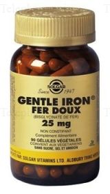 SOLGAR Gentle iron fer doux 90 g&eacute;lules