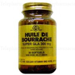 SOLGAR Huile de bourrache super GLA 30 g&eacute;lules