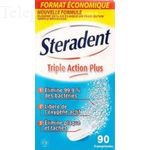 STERADENT Triple action plus tube 90 comprim&eacute;s