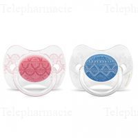 SUAVINEX COUTURE Ethnique Premium silicone sucette rose 0-4m