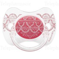 SUAVINEX COUTURE Ethnique Premium silicone sucette rose +18m