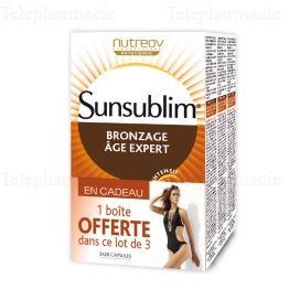 SUNSUBLIM SOLAIRE Bronzage &acirc;ge expert Lot de 3 (1 lot offert)