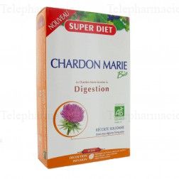 SUPERDIET Chardon marie bio 20 ampoules