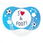 Sucette Silicone Sym&eacute;trique Foot Allez La France 6-18m