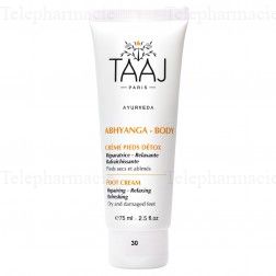 TAAJ Abhyanga cr&egrave;me pieds d&eacute;tox tube 75ml