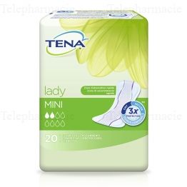Lady discreet mini serviettes fuites urinaires x20