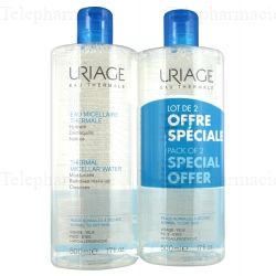 Eau Micellaire Thermale pour peaux normales &agrave; s&egrave;ches - Lot de 2 x 500 ml