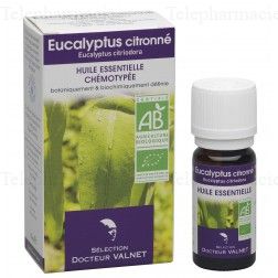 DOCTEUR VALNET Huile essentielle ch&eacute;motyp&eacute;e d'Eucalyptus citronn&eacute; bio flacon 10 ml