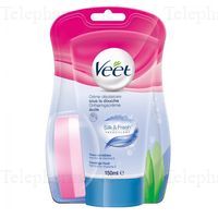 VEET Cr&egrave;me d&eacute;pilatoire sous la douche peaux sensibles tube 150ml