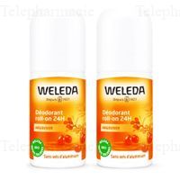WELEDA D&eacute;odorant roll-on argousier 2x50ml